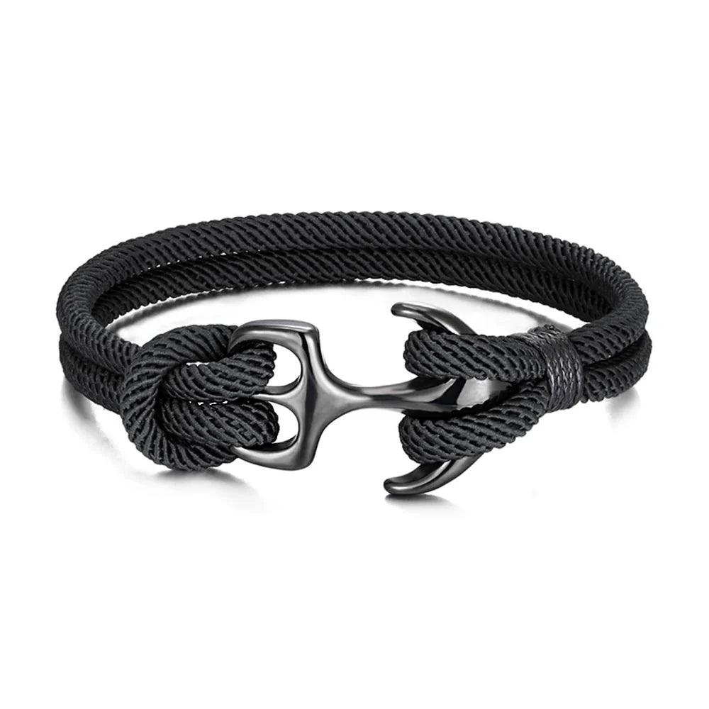 Anchor Rope Bracelet - Black - MACHISMO