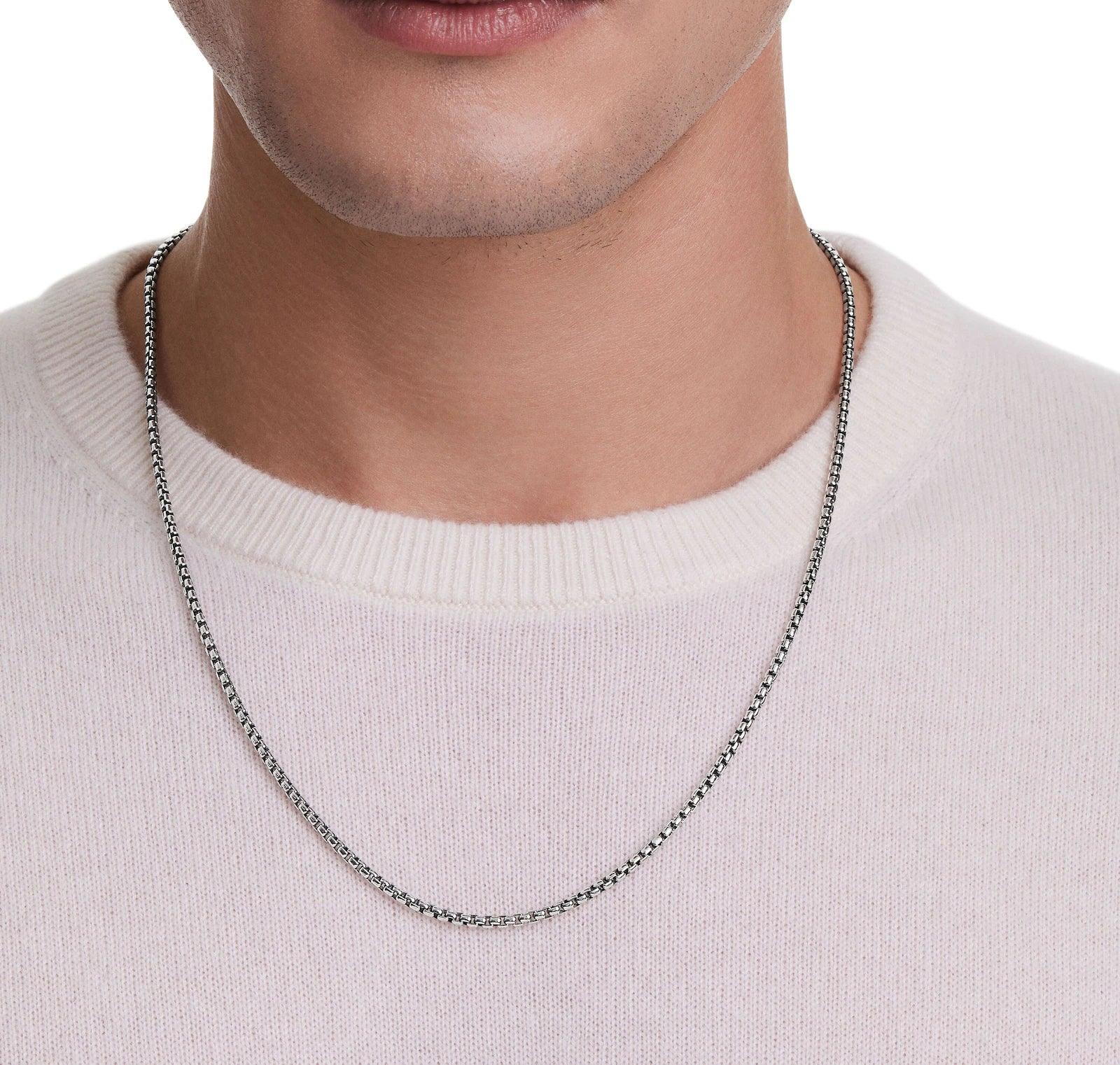 Best Silver Box Chain For Men By Machismo - Online In Pakistan - Stainless Steel - Premium Quality - Mens Jewelry