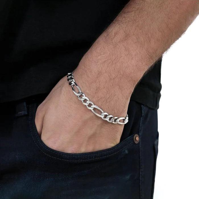 Best Figaro Chain Bracelet For Men By Machismo - Online In Pakistan - Stainless Steel - Premium Quality - Mens Jewelry