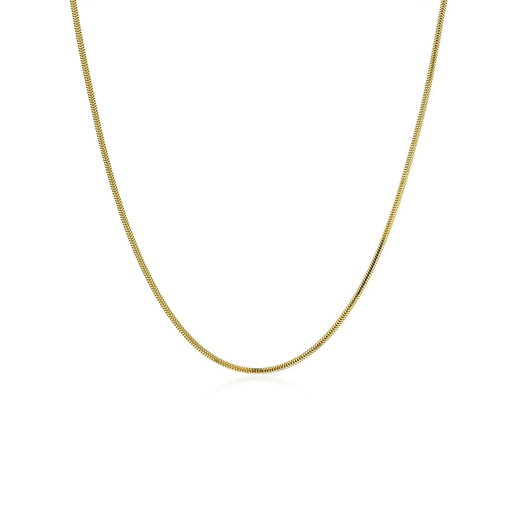 ROUNDED SNAKE CHAIN 1MM - GOLD