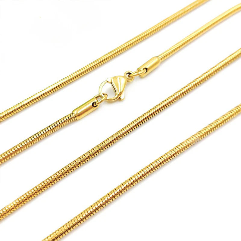 ROUNDED SNAKE CHAIN 1MM - GOLD