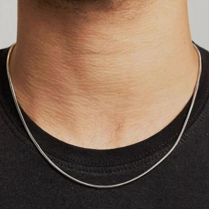 ROUNDED SNAKE CHAIN 1MM - SILVER
