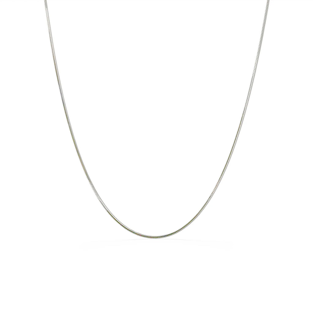 ROUNDED SNAKE CHAIN 1MM - SILVER