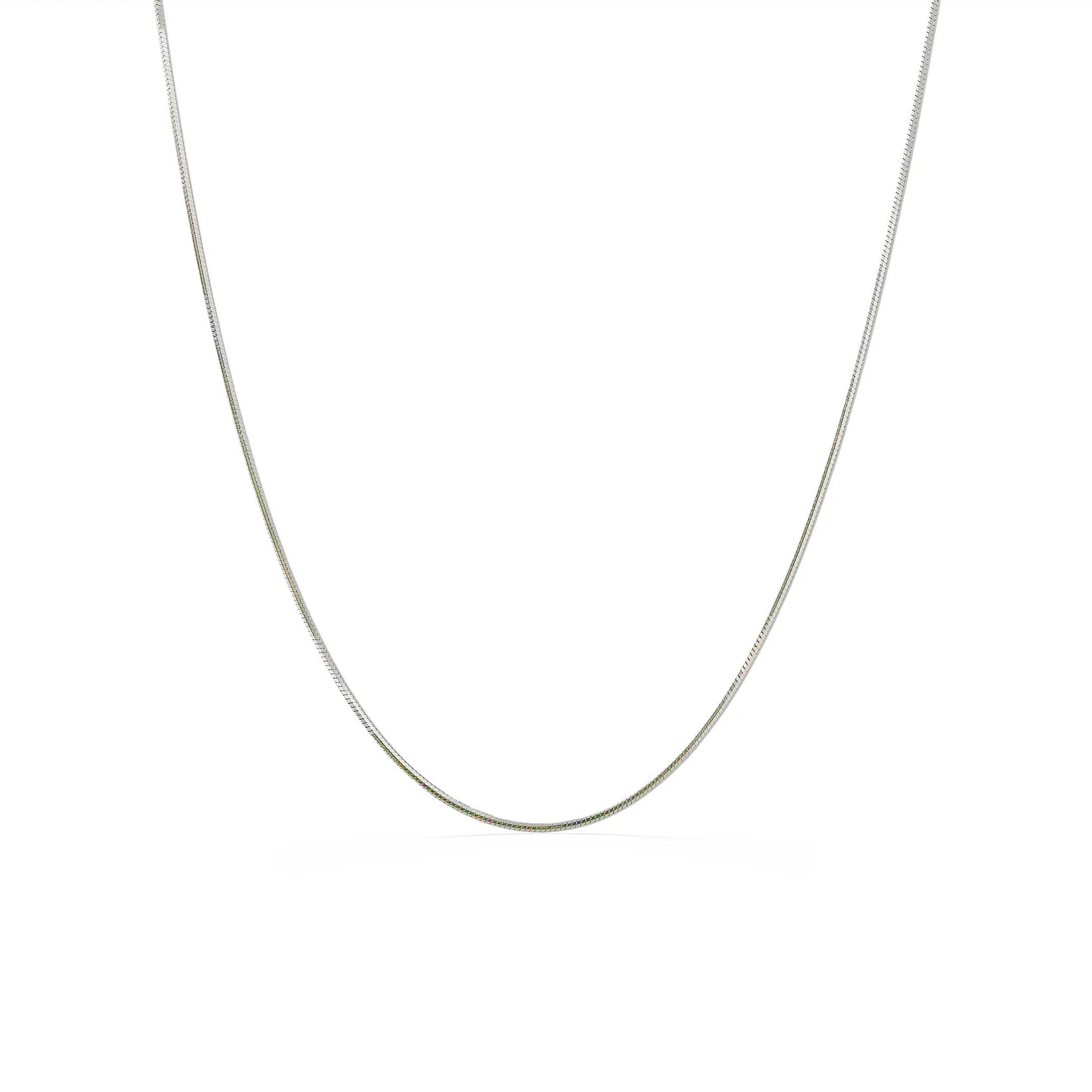 ROUNDED SNAKE CHAIN 1MM - SILVER