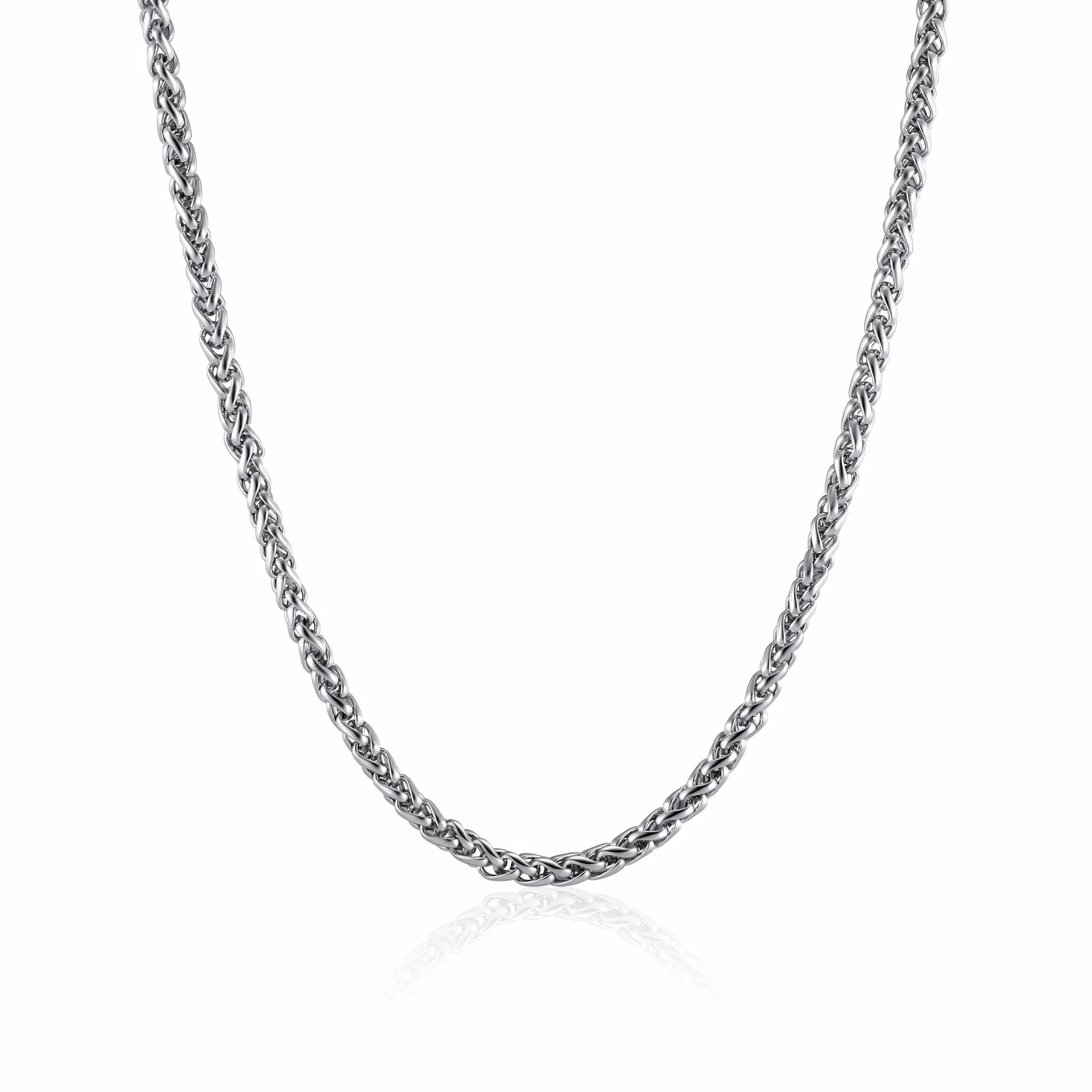Best Silver Wheatlink Chain For Men By Machismo - Online In Pakistan - Stainless Steel - Premium Quality - Mens Jewelry