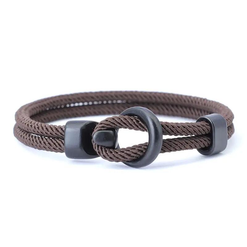 Shackle Rope Bracelet – Brown - MACHISMO